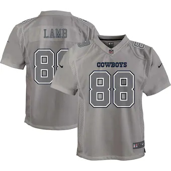 youth nike ceedee lamb gray dallas cowboys atmosphere game 